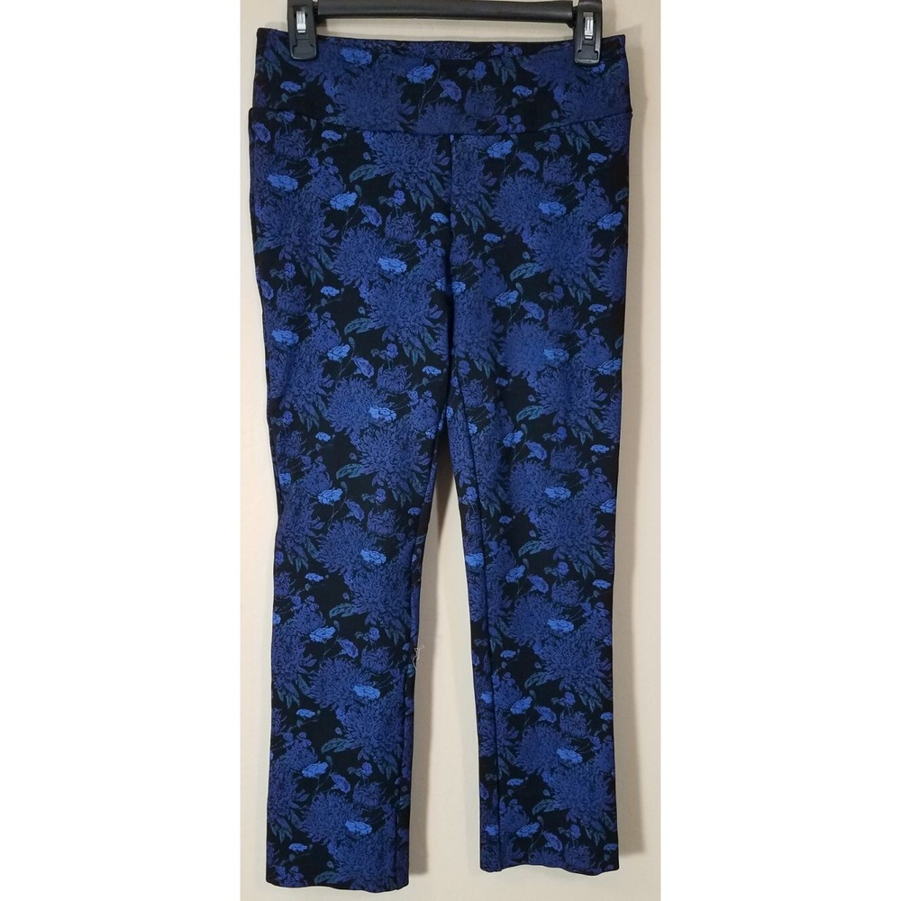 SOFT SURROUNDINGS Women Stretch Pull-on‎ Straight Leg Crop Pants Floral Size XS